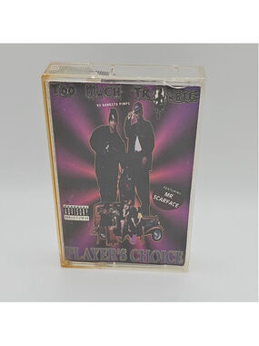 Too Much Trouble Players Choice (Cassette Tape, 1993, Rap A Lot Records)P4 57186